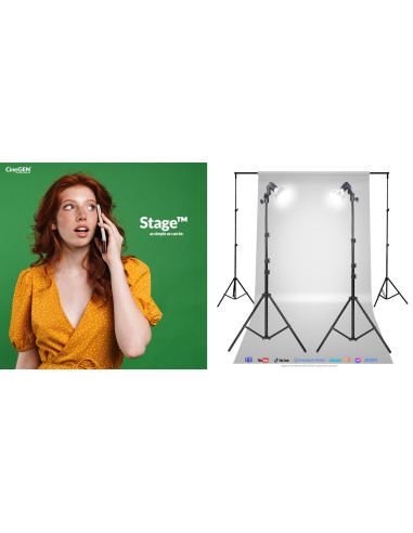 Zestaw z tłem Stage™ 2x LED 50W/100W