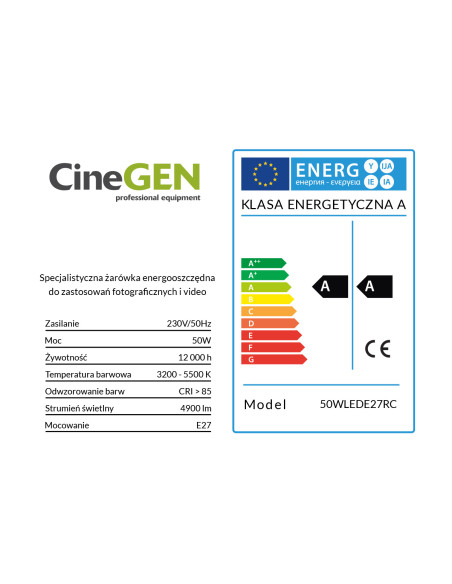 Żarówka LED 50W/100W zdalne sterowanie