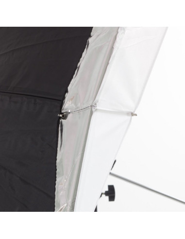 Parasolka biała / CZARNA 152cm  fiberglass