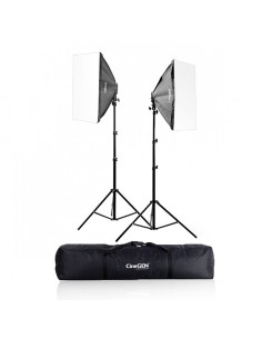 WhitePro 2x softbox 50x70cm 8x 85W statyw torba