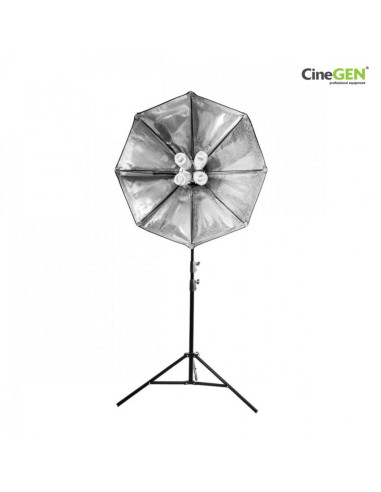 WhitePro 2x softbox octa 70 cm 8x 85W statyw torba