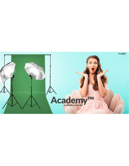 Zestaw Academy™ GreenScreen 2xLED 50W Silver 84cm