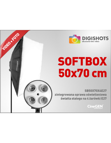 Oprawa softbox 50x70 na 4 żarówki