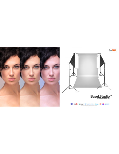 Zestaw z tłem BaseLStudio™ 2x 40x40cm 50W LED