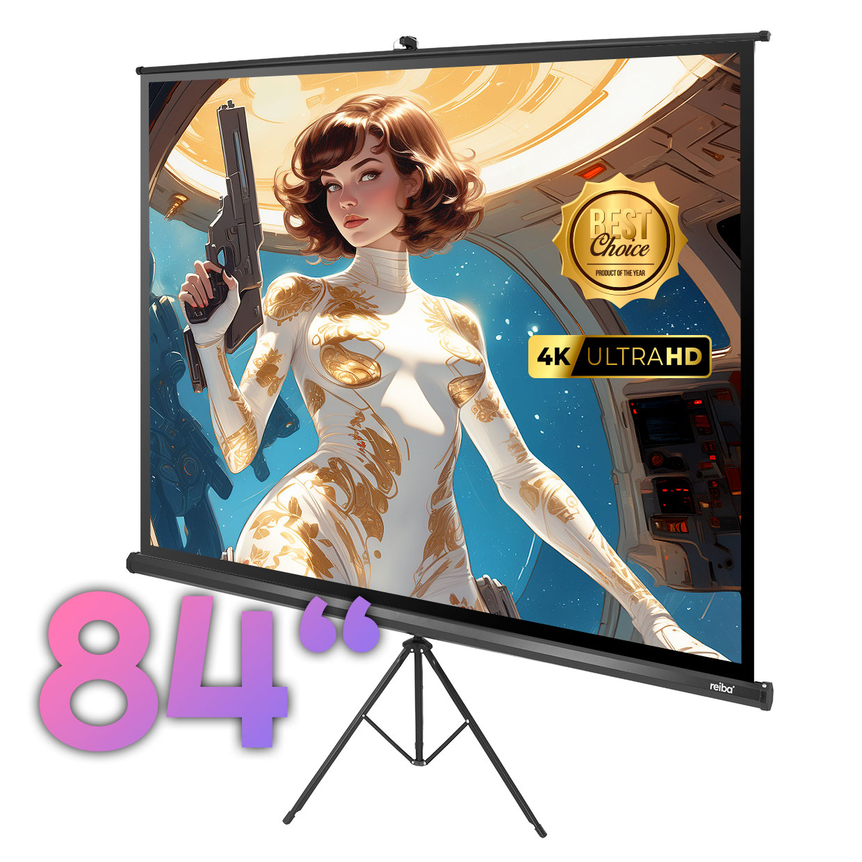 ekran projekcyjny czarny