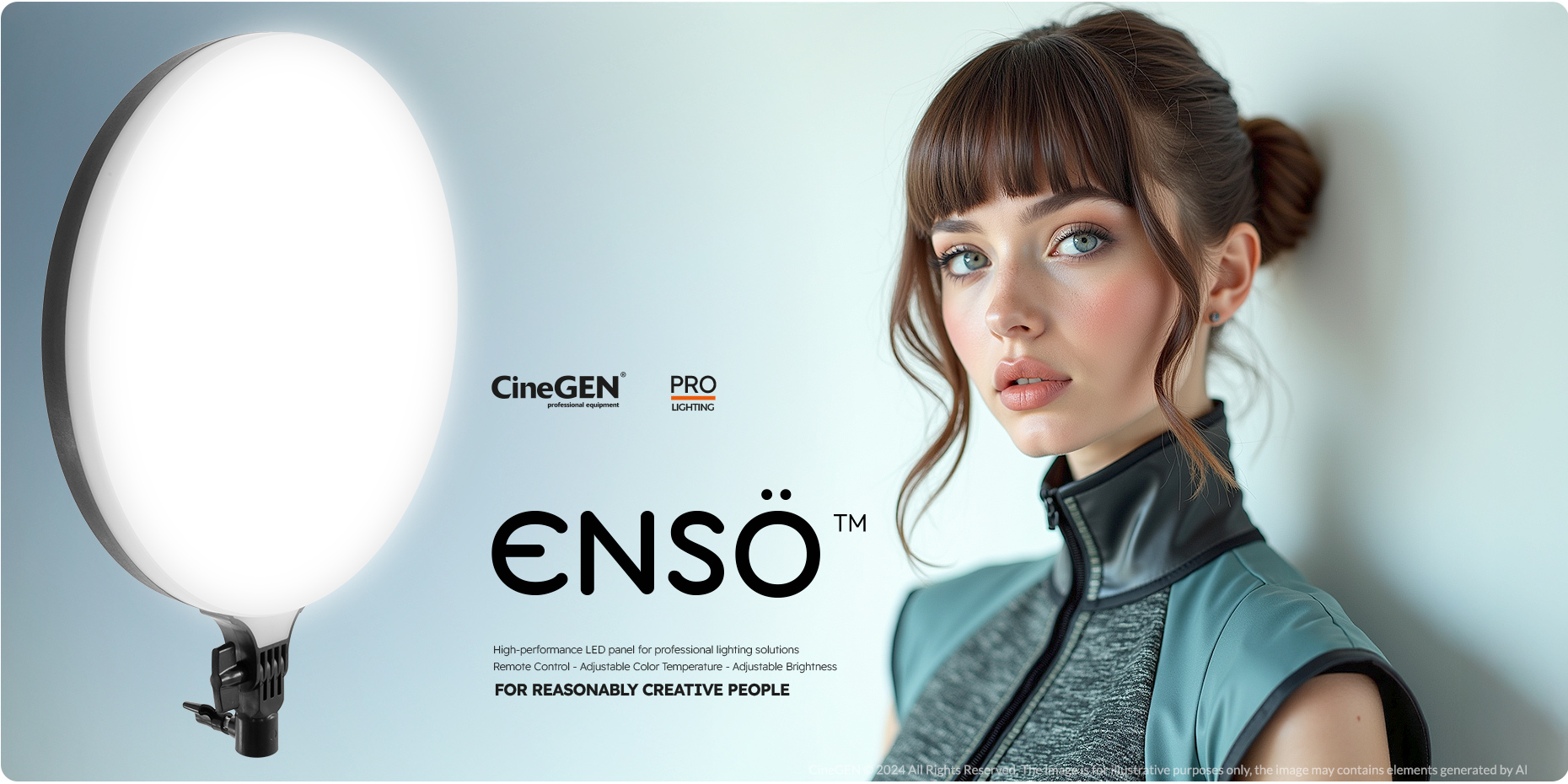 Okrągła lampa panelowa Ensö™ 330